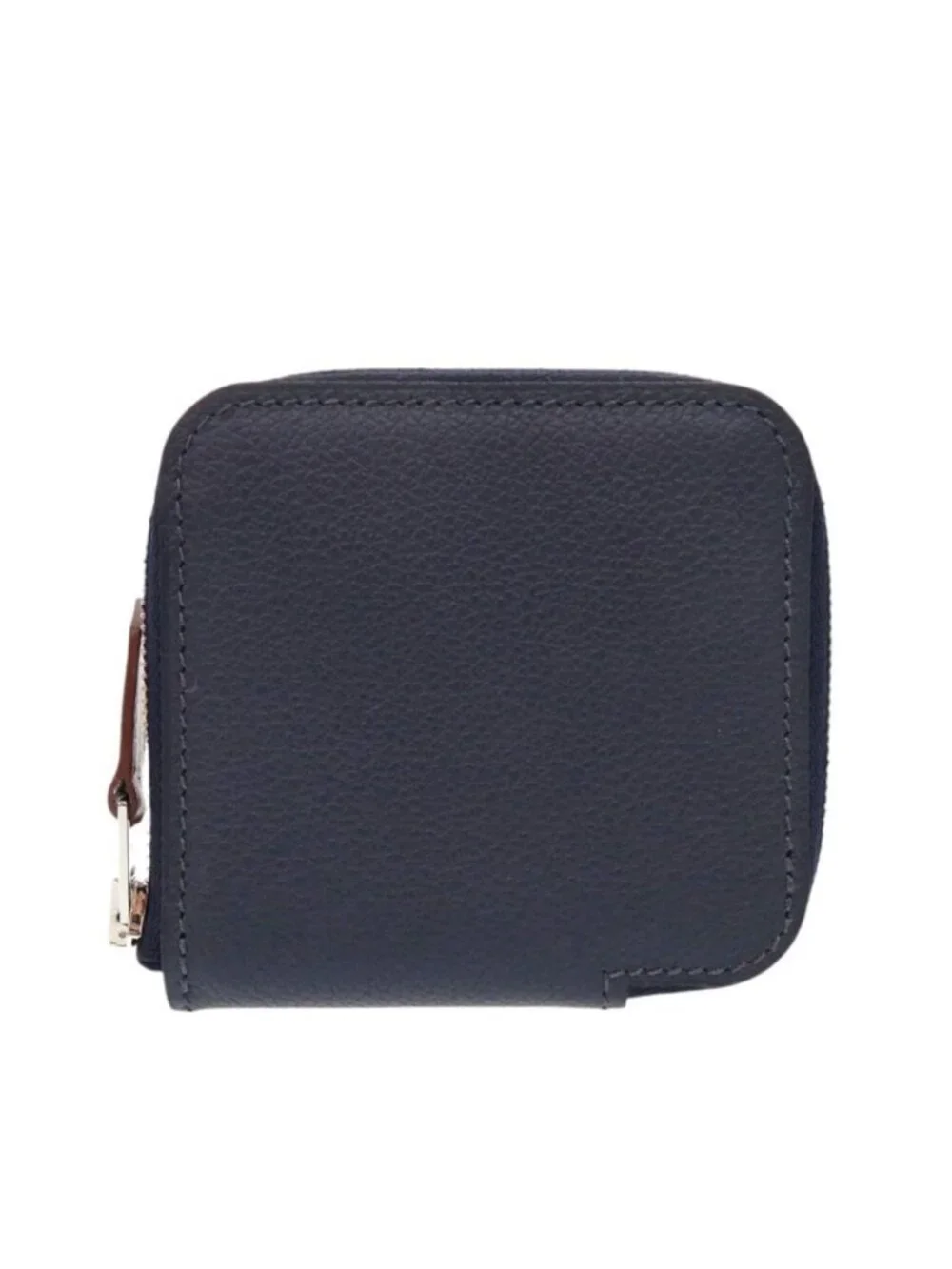 Hermes Azap Silk in Compact Mini Veau Blue Nuit Coin Case